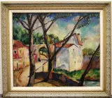 The Old Gate by French School, Oil on canvas, sold Nov 2024