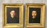 Pair of Portraits by French School, Oil on canvas, sold Nov 2024