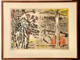 Karl Schrag, "The Sound of the Sea". 1958, Lithograph printed in colors