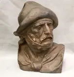 Cabeza de Gaucho by Jose Luis Zorilla de San Martin, Patinated bronze bust, sold Nov 2024