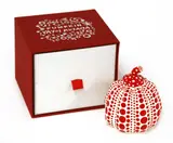 Untitled by Yayoi Kusama, 2016 painted cast resin in red, sold Feb 2022