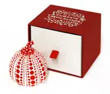 Untitled by Yayoi Kusama, 2016 painted cast resin in red, sold Feb 2022