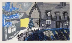 Edward Bawden, Untitled, Edward Bawden RA (1903-1989) 'The Road to Thaxted' linocut in colours