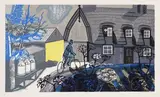 Edward Bawden, Untitled, Edward Bawden RA (1903-1989) 'The Road to Thaxted' linocut in colours