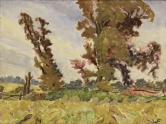 Waveney Frederick, Untitled, oil on board 36.5 x 37.5cm .
