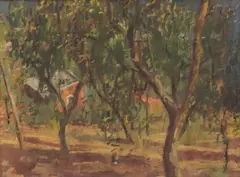 Leonard Greaves, Untitled, oil on canvas board 30.5 x 40.5cm