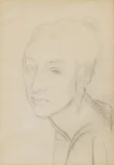 Glyn Warren Philpot, Untitled, but this is the first portrait featuring Gertrude. Philpot’s light pencil line