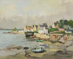 Georges Charles Robin, Untitled, oil on board 32 x 39.5cm .