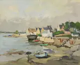 Georges Charles Robin, Untitled, oil on board 32 x 39.5cm .
