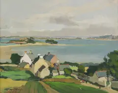 Georges Charles Robin, Untitled, oil on board 32 x 39.5cm .