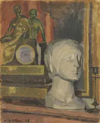 Maurice Asselin, Untitled, oil on board 65.5 x 53cm