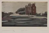 L. S. Lowry, Untitled, Laurence Stephen Lowry RA (1887-1976) 'Lonely House' offset lithograph in colours