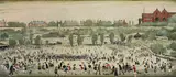 L. S. Lowry, Untitled, Laurence Stephen Lowry RA (1887-1976) 'Peel Park' offset lithograph in colours