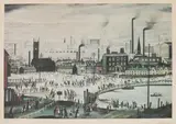 L. S. Lowry, Untitled, Laurence Stephen Lowry RA (1887-1976) 'An Industrial Town' offset lithograph in colours