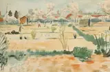 Edwin La Dell, Untitled, watercolour over pencil 35 x 52cm .