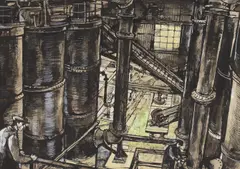 John Minton, Untitled, watercolour and gouache 28 x 38cm (4) Provenance: The Medici Society Ltd. .