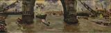 Paul Maze, Untitled, oil on board 14.2 x 46.7cm In 1952