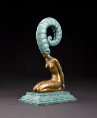 La Plume, from the Numbers series by Romain de Tirtoff Erte, polychromed-bronze, sold Dec 2011