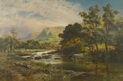 Robert Gallon, The River Conway, North Wales, oil on canvas