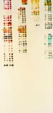 (n & a) Jaq Chartier, Stain Chart (SUMMER), 2003 (diptych), acrylic, stains, and paint on panel
