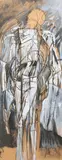 Jan Stussy, Untitled (Standing figure), acrylic and charcoal on masonite