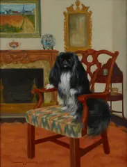 Constance Coleman, Portrait of a pekingese, 1983, oil on canvas