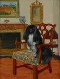 Constance Coleman, Portrait of a pekingese, 1983, oil on canvas