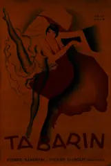 Tabarin by Paul Colin, 1928, Lithograph in colors on wove paper, smaller version, offered Oct 2011