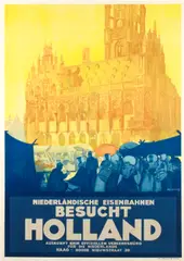 Jos Rovers, Besucht Holland; Visit Picturesque Holland, c. 1930 (2), Lithographic posters in colors on wove paper backed with linen