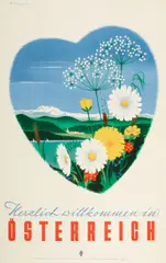 Hanns Wagula, Österreich, 1950, Offset lithographic poster in colors on wove paper backed with linen