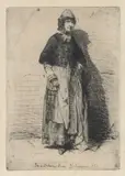 La Mère Gérard (K. 11) by James Abbott McNeill Whistler, 1858, Etching on laid paper with partial '1802' watermark, from the fourth (final) state, sold Oct 2011