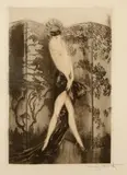 Masked (H., C. & I. 427) by Louis Icart, 1933, Etching and aquatint with touches of handcoloring on wove paper, sold Oct 2011