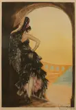 Seville (H., C. & I. 350) by Louis Icart, 1928, Etching and aquatint with touches of handcoloring on wove paper, offered Oct 2011