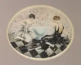 Mischievous (H., C. & I. 326A) by Louis Icart, 1927, Etching and aquatint with touches of handcoloring on wove paper, sold Oct 2011