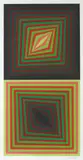 Untitled (2 Squares) by Victor Vasarely, c. 1980, Screenprint in colors on wove paper, sold Oct 2011