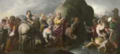 Bartolomé Esteban Murillo, Moses Striking the Rock, oil on canvas