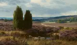 Johannes Harders, The moorlands, oil on canvas