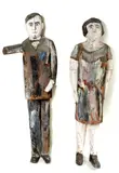 (n & a) Jim Lawrence, The painter, Anton Räderscheidt and his wife, 1983 (2 parts), paint and fir wood construction
