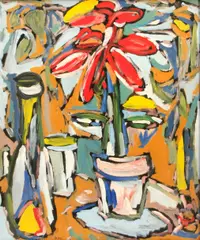 (n & a) Philippe Visson, In the Hothouse, 1972, oil on masonite