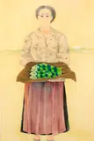 Morris Broderson, Fish Seller, Lisbon II, 1968, pastel and pencil on paper