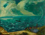 Max Band, Storm over Galilee, c. 1960, oil on canvas board