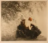 Louis Icart, Le Paon Blanc (Friends) (H., C. & I. 186)
