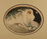 Farewell (H., C. & I. 305) by Louis Icart, 1927, Etching and aquatint with touches of handcoloring on wove paper, offered Sep 2011