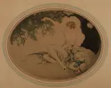 Farewell (H., C. & I. 305) by Louis Icart, 1927, Etching and aquatint with touches of handcoloring on wove paper, sold Sep 2011