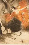 Spanish Dance (H., C. & I. 365) by Louis Icart, 1929, Etching and aquatint with handcoloring on wove paper, sold Sep 2011