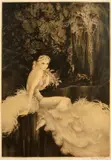 Orchids (H., C. & I. 466) by Louis Icart, 1937, Etching and aquatint with touches of handcoloring and lacquering on wove paper, sold Sep 2011