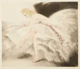 Fair Dancer (H., C. & I. 464) by Louis Icart, 1939, Etching and aquatint with touches of handcoloring on wove paper, sold Sep 2011