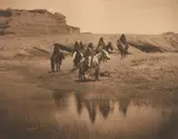An Oasis, Navajo by Edward S. Curtis, 1904, Toned-gelatin silver print, copyright credit, sold Sep 2011