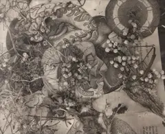 Lisa Gray, Brain + Berries, 1992, Platinum-palladium print, mounted to board