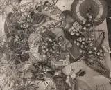 Lisa Gray, Brain + Berries, 1992, Platinum-palladium print, mounted to board